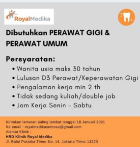 Lowongan Tenaga Kesehatan Royal Medika Tahun 2021 – Alumni Poltekkes